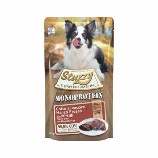 Stuzzy Monoprotein Pies 150g 8403 wołowina jagody - saszetka dla psa